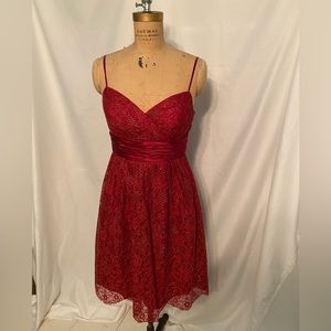 OC by Oleg Cassini Burgundy Red Party Dress - Size 10